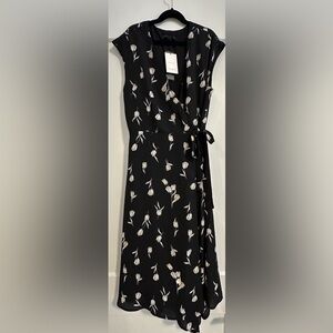 Banana Republic Floral Midi Wrap Dress